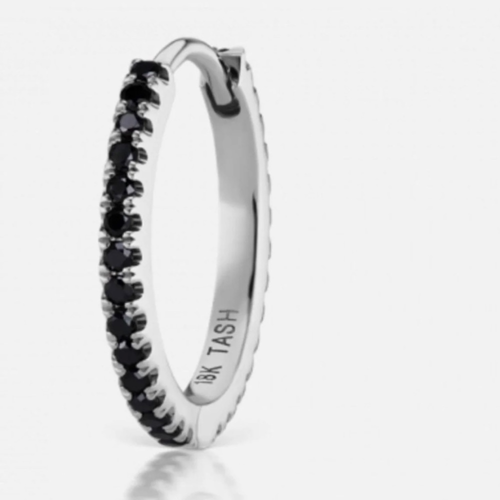 Maria Tash 11mm Black Diamond Eternity Ring